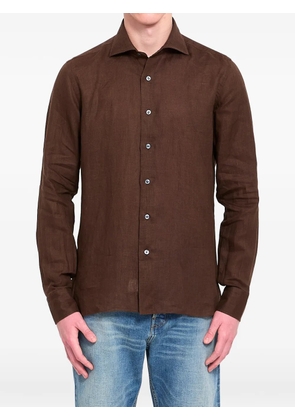 BORRIELLO NAPOLI button long-sleeve shirt - Brown
