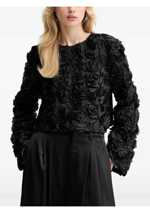 Gestuz GZingrid rose appliqué top - Black