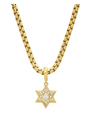 David Yurman 18kt yellow gold Star of David diamond pendant (17.2mm)