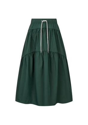 TOMBOY tiered drawstring-fastening A-line skirt - Green