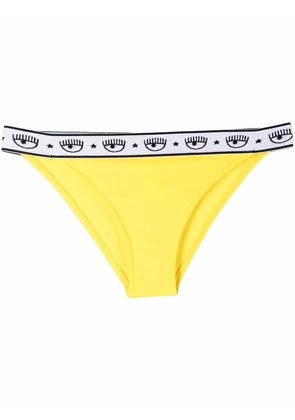 Chiara Ferragni logo-tape detail bikini bottom - Yellow