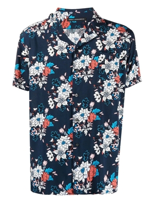 Daniele Alessandrini floral-print short-sleeved shirt - Blue