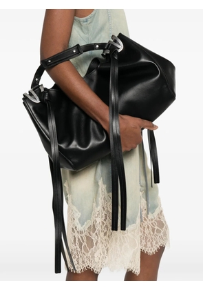 Diesel knot-D top-handle bag - Black