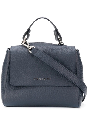 Orciani mini boxy logo shoulder bag - Blue