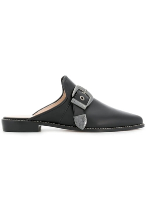 Stuart Weitzman buckle mules - Black