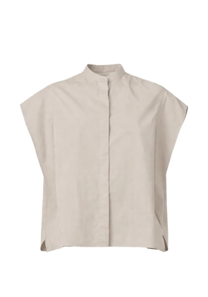 Officine Generale Leonora cap sleeve blouse - Neutrals