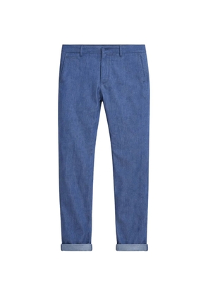 DONDUP rolled-cuff cotton trousers - Blue