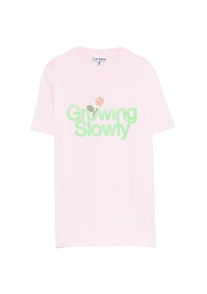 GANNI printed T-shirt - Pink