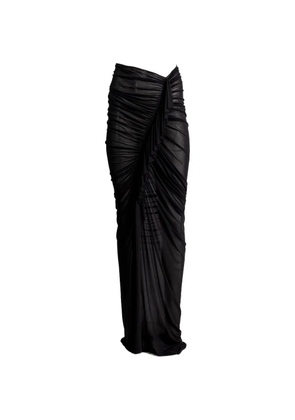 Atlein draped maxi skirt - Black
