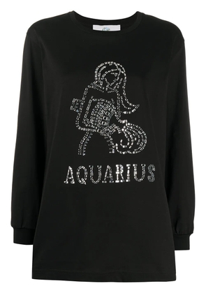 Alberta Ferretti Aquarius crystal embellished T-shirt - Black
