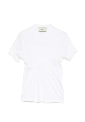 Coperni crew-neck ruched T-shirt - White
