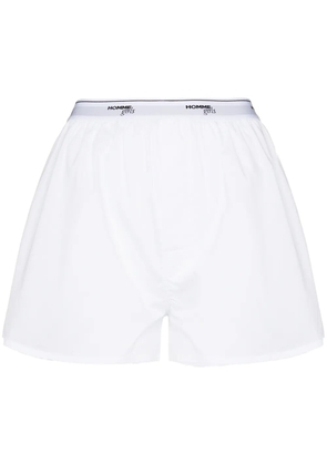 HommeGirls logo-tape detail boxer shorts - White