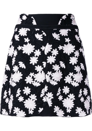 Giambattista Valli floral embroidered mini skirt - Black