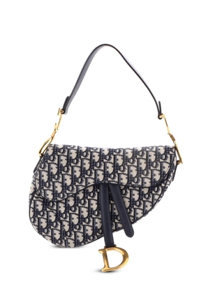 Christian Dior Pre-Owned Saddle Handbag Oblique Canvas Medium shoulder bag - Blue