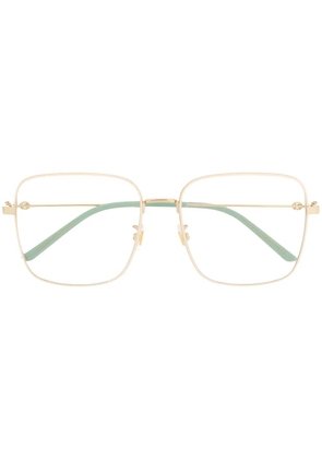 Gucci Eyewear square shaped glasses - Gold