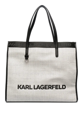 Karl Lagerfeld K/Skuare leather tote bag - White