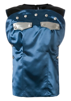 Calvin Klein button embellished blouse - Blue