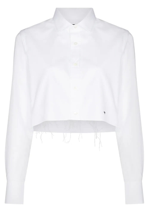 HommeGirls long-sleeve cropped shirt - White