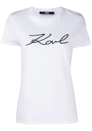 Karl Lagerfeld Karligraphy cotton T-shirt - White