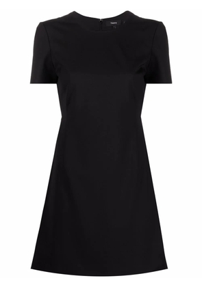 Theory short-sleeve wool T-shirt dress - Black