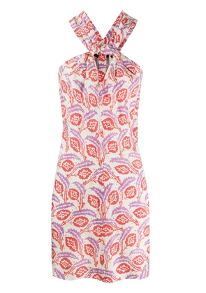 ISABEL MARANT Suzyli leaf print dress - White