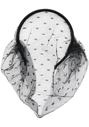 RED(V) point d'esprit veil headband - Black