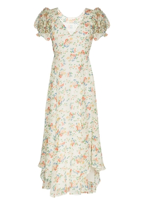 LoveShackFancy Clemence floral-print maxi dress - Neutrals