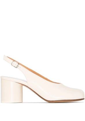 Maison Margiela 60mm Tabi slingback pumps - White