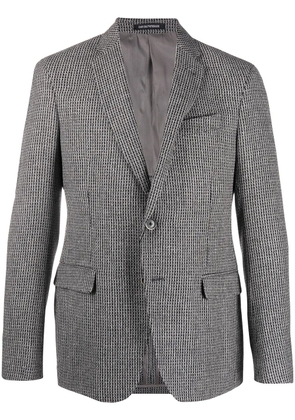 Emporio Armani single-breasted textured blazer - Grey