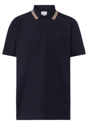 Burberry embroidered TB polo shirt - Blue