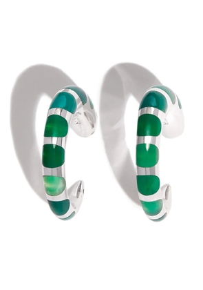 KHIRY Khartoum malachite earrings - Silver