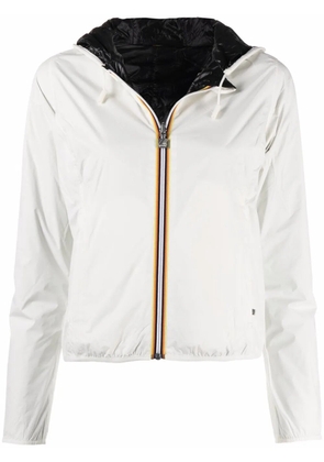 K-Way R&D logo-print hooded jacket - White