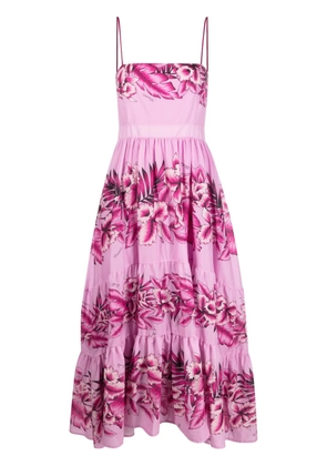 PINKO floral-print tiered maxi dress