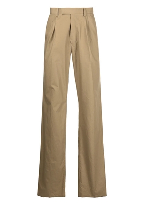 AMIRI box-pleat straight-leg trousers - Brown