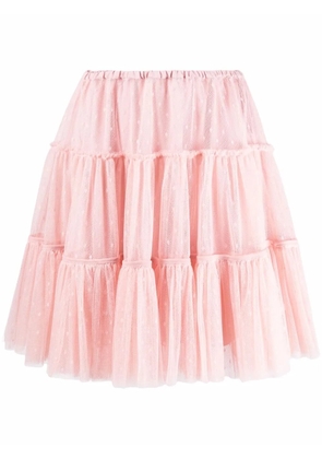 RED Valentino point d'esprit tiered skirt - Pink