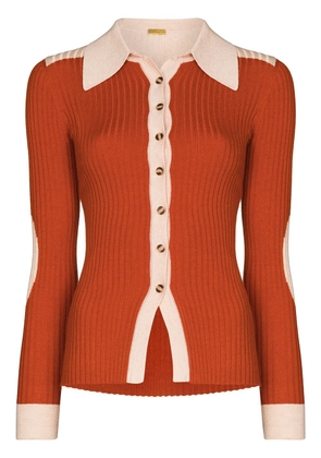 Dodo Bar Or Seth contrast-trim cardigan - Orange