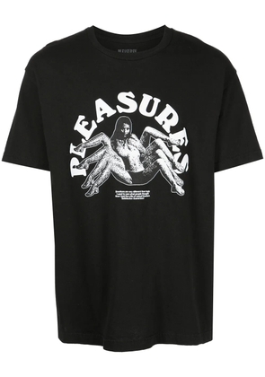 Pleasures logic-print T-shirt - Black