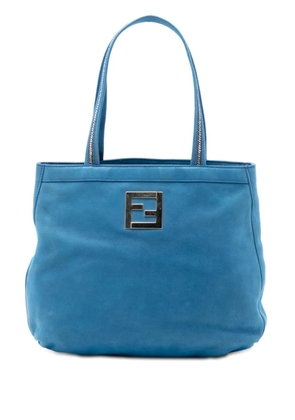 Fendi Pre-Owned 2010-2025 Nubuck FF Chains tote bag - Blue