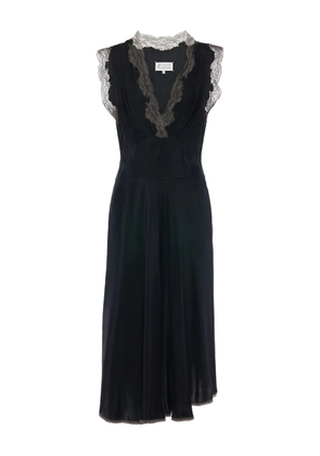 Maison Margiela lace-trim midi dress - Black
