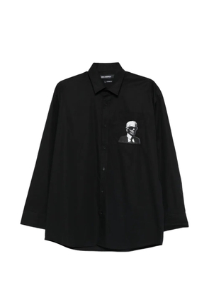 Karl Lagerfeld portrait casual shirt - Black