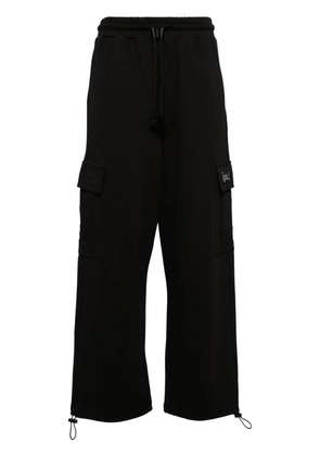 FIVE CM logo-patch cargo track pants - Black