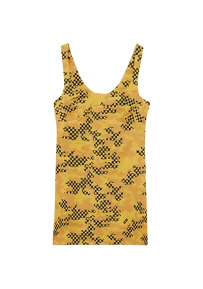 GCDS printed mini dress - Yellow