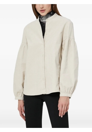 SAMSOE SAMSOE balloon-sleeve shirt - Neutrals