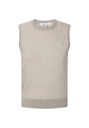 Maison Kitsuné fox-embroidery vest - Neutrals