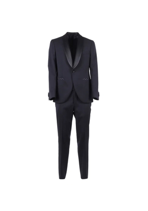 LUIGI BIANCHI MANTOVA shawl-collar zig-zag suit - Blue