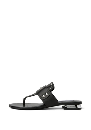Karl Lagerfeld Jeans Roxy stud-trim flat sandals - Black