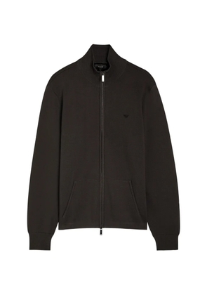 Emporio Armani zip-up cardigan - Black