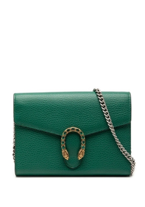 Gucci Pre-Owned 2016-2026 Leather Dionysus Wallet on Chain crossbody bag - Green