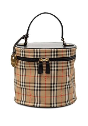Burberry Pre-Owned 2000-2017 Haymarket Check Canvas vanity bag - Brown