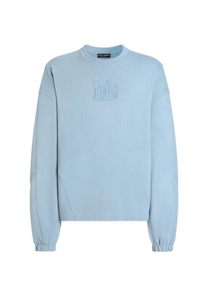 Dolce & Gabbana treated cotton sweatshirt - Blue